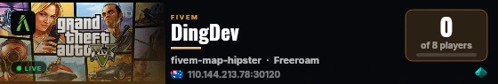 DingDev live status badge