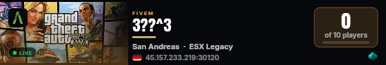 3??^3 live status badge