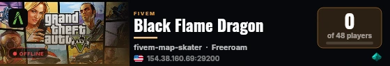 Black Flame Dragon live status badge