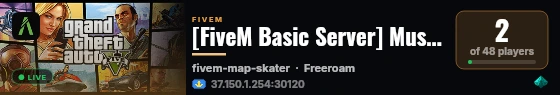 [FiveM Basic Server] Muslim1029 live status badge