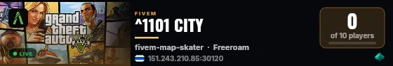 ^1101 CITY live status badge