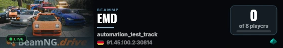 EMD live status badge