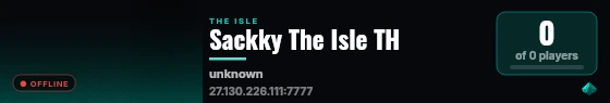 Sackky The Isle TH live status badge