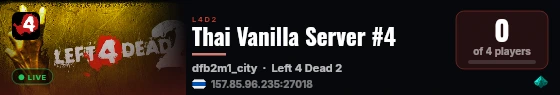 Thai Vanilla Server #4 live status badge