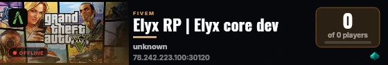 Elyx RP | Elyx core dev live status badge