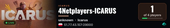 4Netplayers-ICARUS live status badge