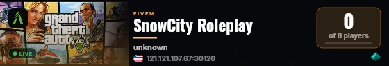 SnowCity Roleplay live status badge
