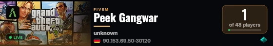 Peek Gangwar live status badge