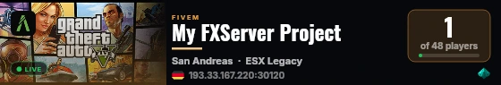 My FXServer Project live status badge