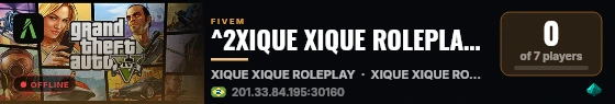 ^2XIQUE XIQUE ROLEPLAY O RETORNO^2 | DISCORD: https://discord.gg/rnVzBCJujn |  live status badge