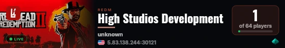 High Studios Development live status badge