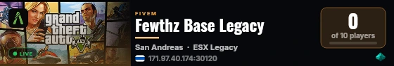 Fewthz Base Legacy live status badge