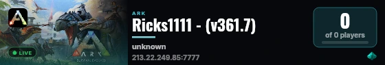 Ricks1111 - (v361.7) live status badge