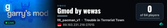 Gmod by wewas live status badge
