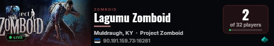 Lagumu Zomboid live status badge