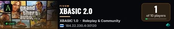 XBASIC 2.0 live status badge