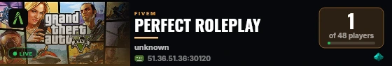 PERFECT ROLEPLAY live status badge