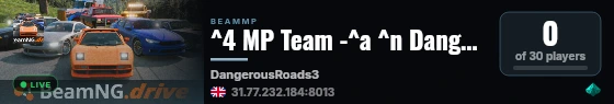 ^4 MP Team -^a ^n Dangerous Roads 3 [RU] live status badge