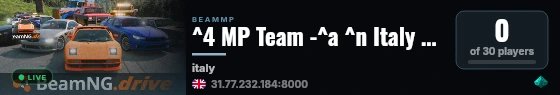 ^4 MP Team -^a ^n Italy [RU] live status badge