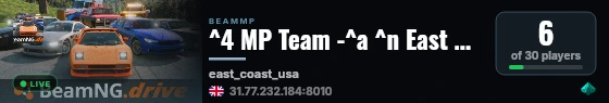 ^4 MP Team -^a ^n East Coast USA [RU] live status badge