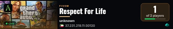Respect For Life  live status badge