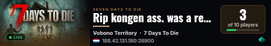 Rip kongen ass. was a real G live status badge