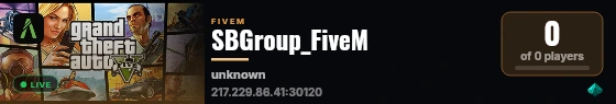 SBGroup_FiveM live status badge