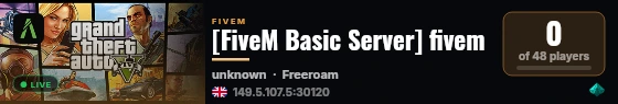 [FiveM Basic Server] fivem live status badge