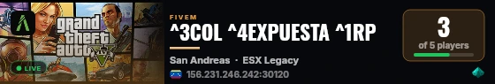 ^3COL ^4EXPUESTA ^1RP live status badge