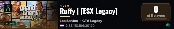 Ruffy | [ESX Legacy] live status badge