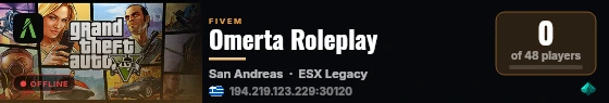 Omerta Roleplay live status badge
