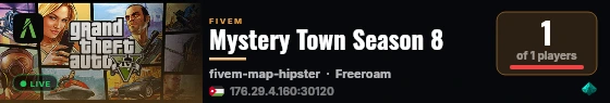 Mystery Town Season 8 live status badge