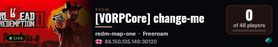 [VORPCore] change-me live status badge