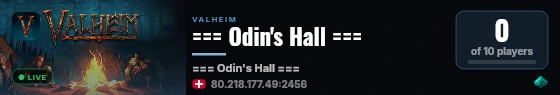 === Odin's Hall === live status badge