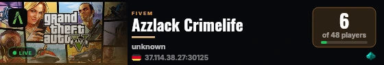 Azzlack Crimelife live status badge