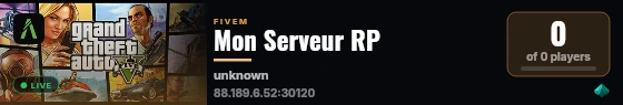 Mon Serveur RP live status badge