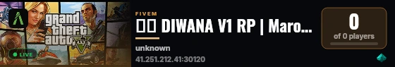 🇲🇦 DIWANA V1 RP | Maroc | 🔥 NO WL  | Serious Roleplay live status badge