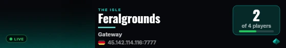 Feralgrounds live status badge