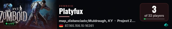 Platyfux live status badge