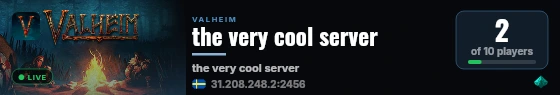 the very cool server live status badge