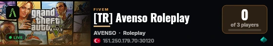 [TR] Avenso Roleplay live status badge