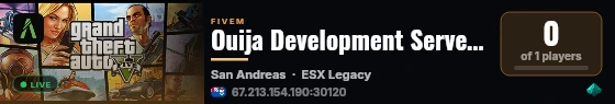 Ouija Development Server Base live status badge