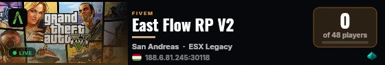 East Flow RP V2 live status badge