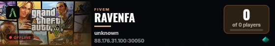 RAVENFA live status badge