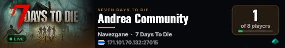 Andrea Community live status badge