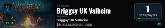 Briggsy UK Valheim live status badge
