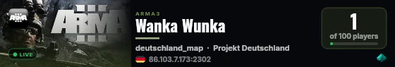 Wanka Wunka live status badge