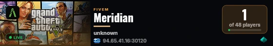 Meridian live status badge