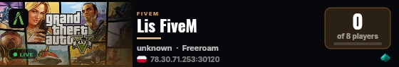 Lis FiveM live status badge