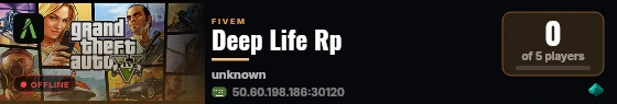 Deep Life Rp live status badge